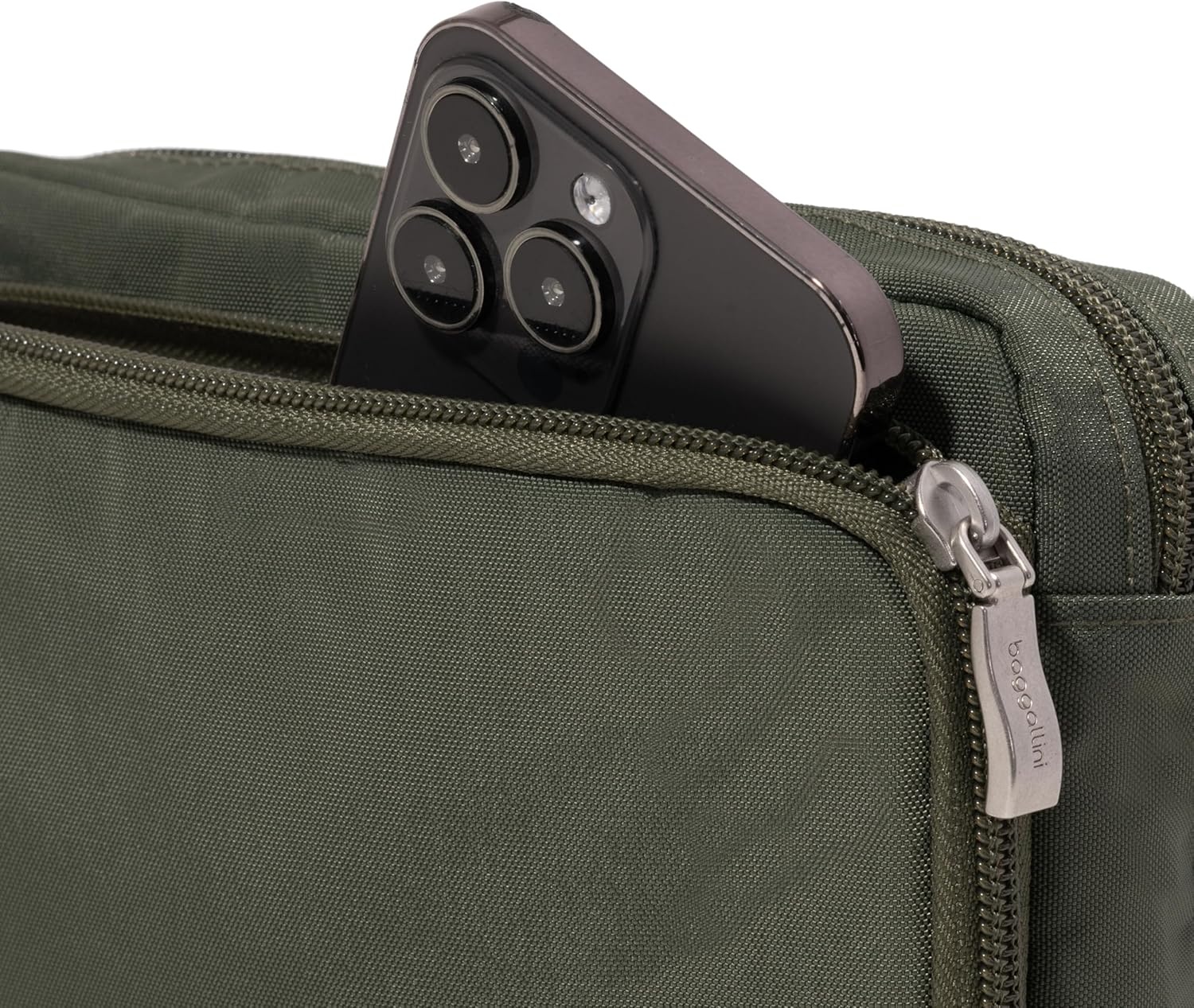 image:imageBaggallini Modern Belt Bag 5x8 Travel Fanny Pack Sling Bag Waistpack wRFID Card Holder Waterresistant Crossbody BagThyme