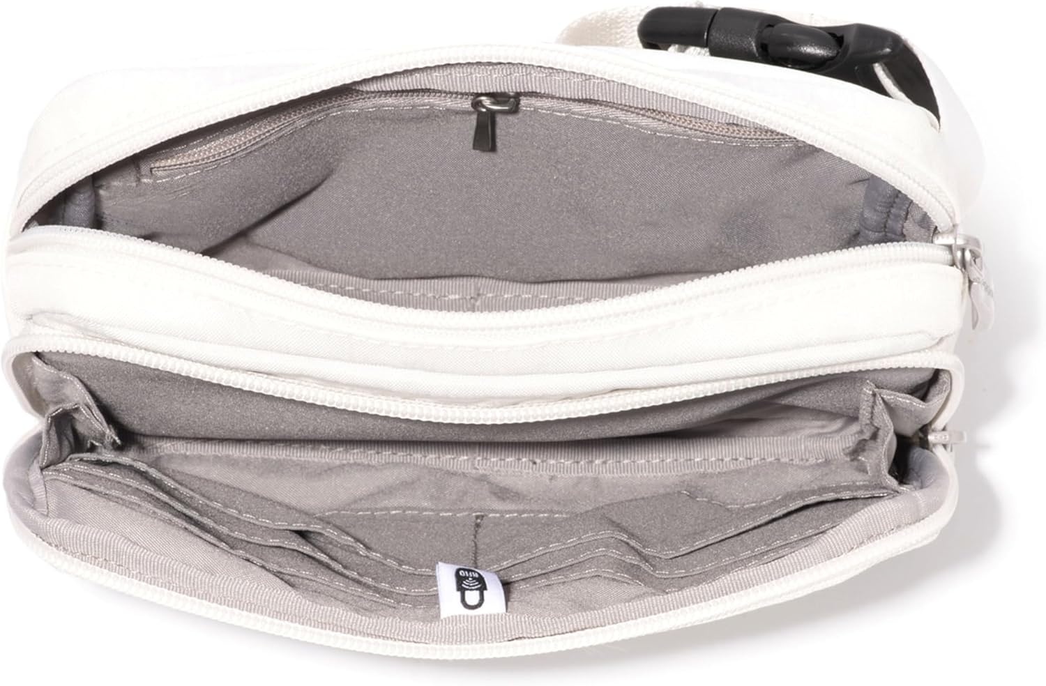 image:imageBaggallini Modern Belt Bag 5x8 Travel Fanny Pack Sling Bag Waistpack wRFID Card Holder Waterresistant Crossbody BagWhite