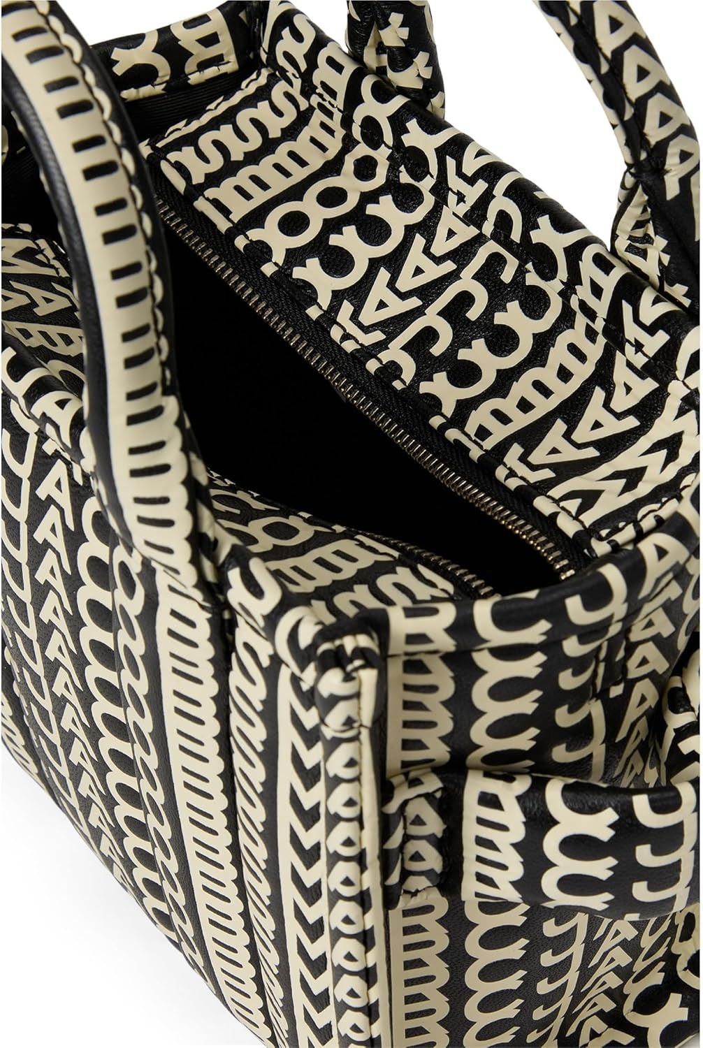image:imageMarc Jacobs The Monogram Leather Crossbody Tote Bag BlackWhite One Size Mini size