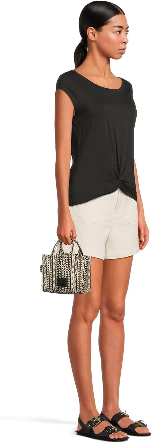 image:imageMarc Jacobs The Monogram Leather Crossbody Tote Bag BlackWhite One Size Mini size