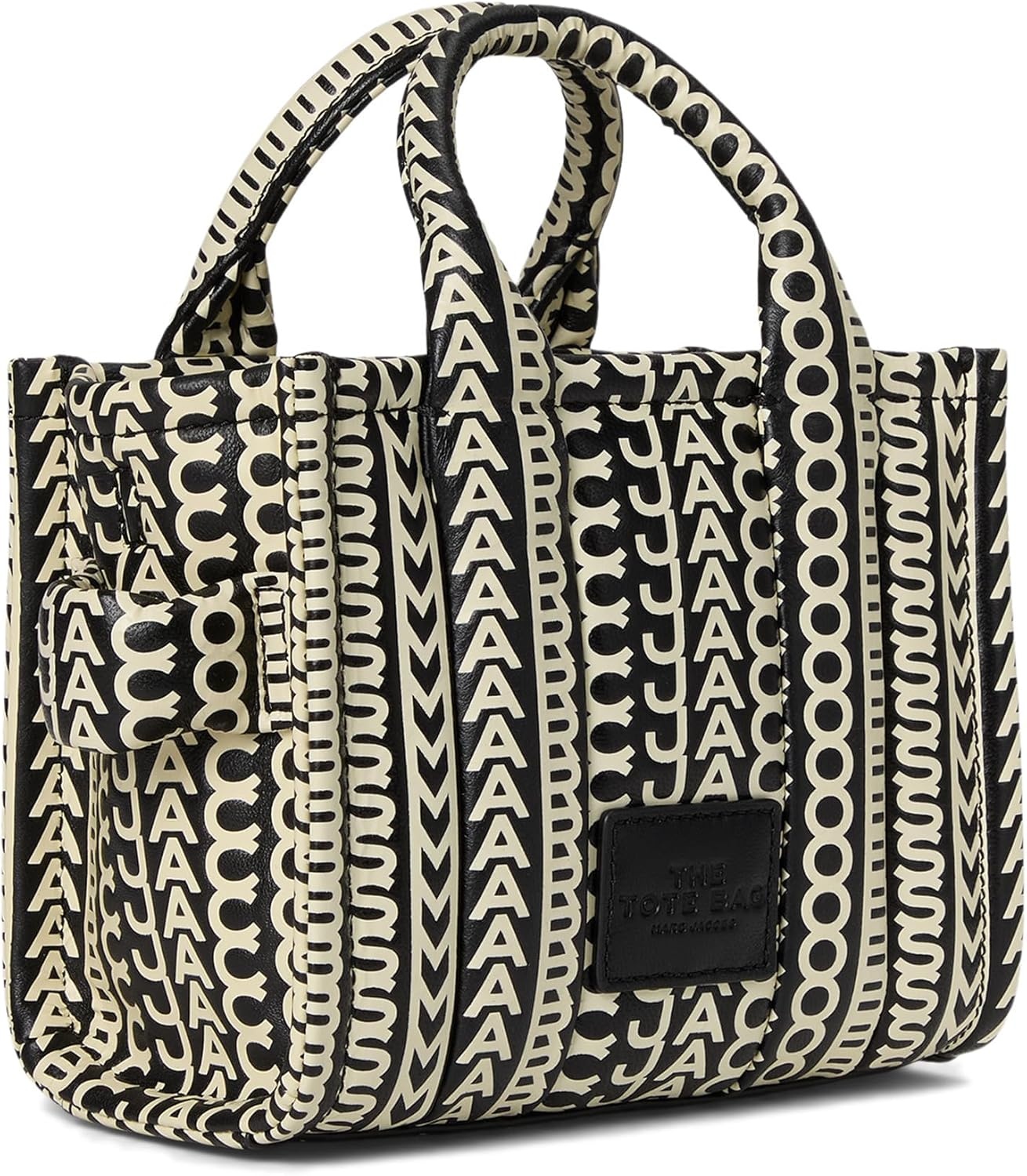 image:imageMarc Jacobs The Monogram Leather Crossbody Tote Bag BlackWhite One Size Mini size