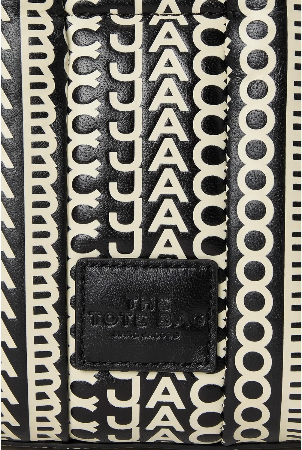 image:imageMarc Jacobs The Monogram Leather Crossbody Tote Bag BlackWhite One Size Mini size
