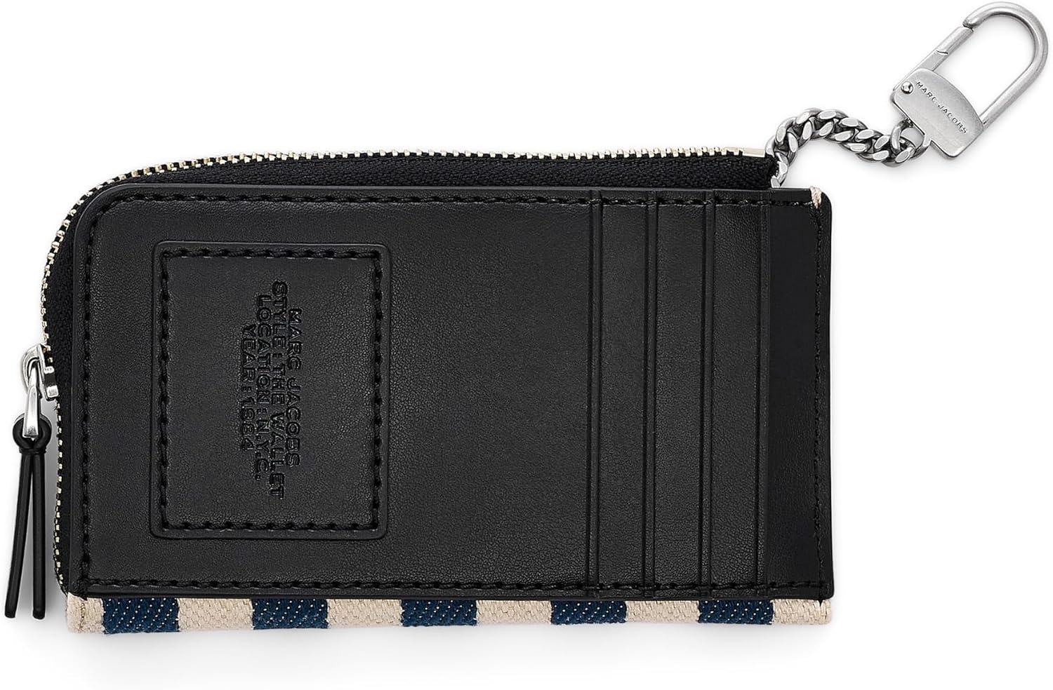 image:imageMarc Jacobs Womens The Stripe Canvas Top Zip Multi Wallet Blue Sea Multi One Size One SizeBlue Sea Multi