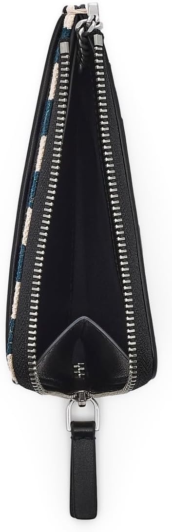 image:imageMarc Jacobs Womens The Stripe Canvas Top Zip Multi Wallet Blue Sea Multi One Size One SizeBlue Sea Multi