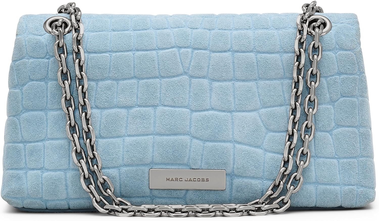 image:imageMarc Jacobs Womens The Suede Croc Dual Chain Mini BagBlue Mist