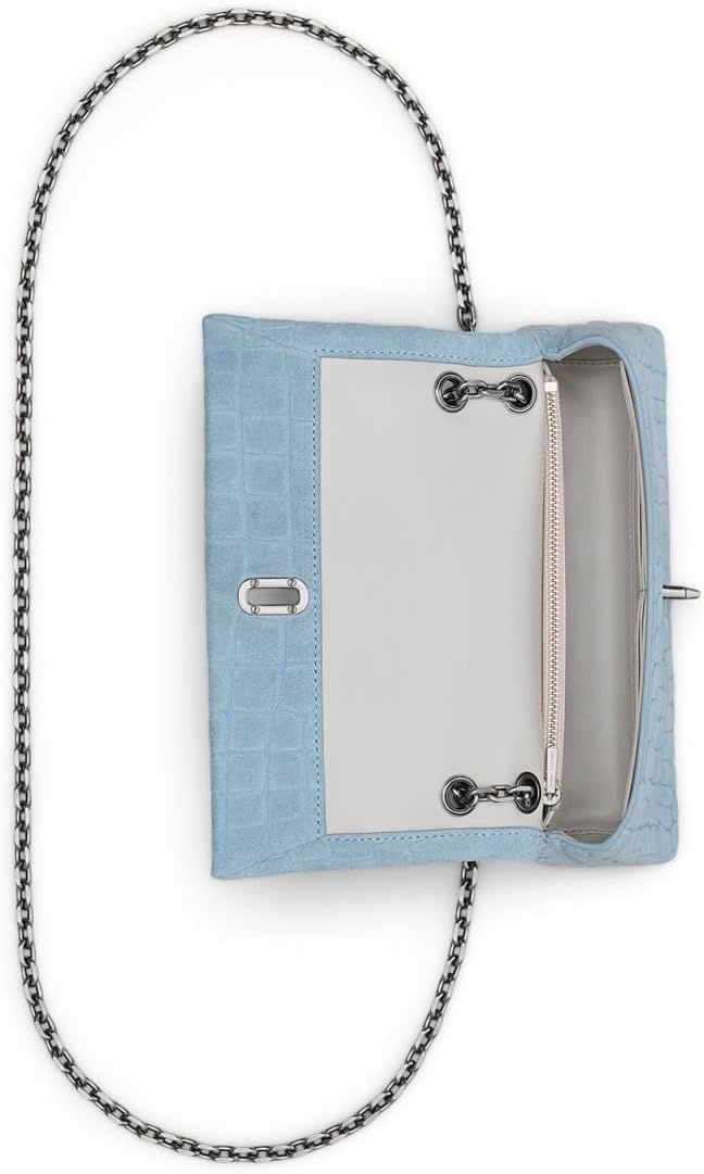image:imageMarc Jacobs Womens The Suede Croc Dual Chain Mini BagBlue Mist