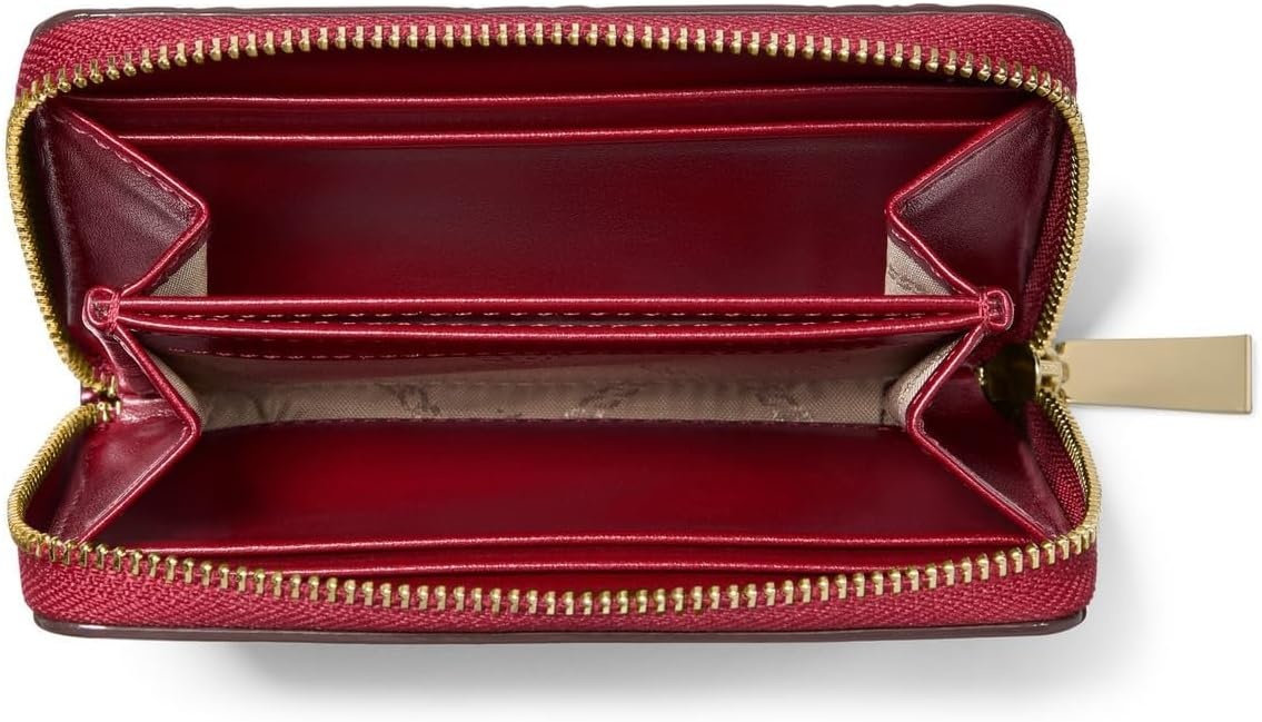image:imageMichael Kors Jet Set Small Zip Around Card CaseDeep Red