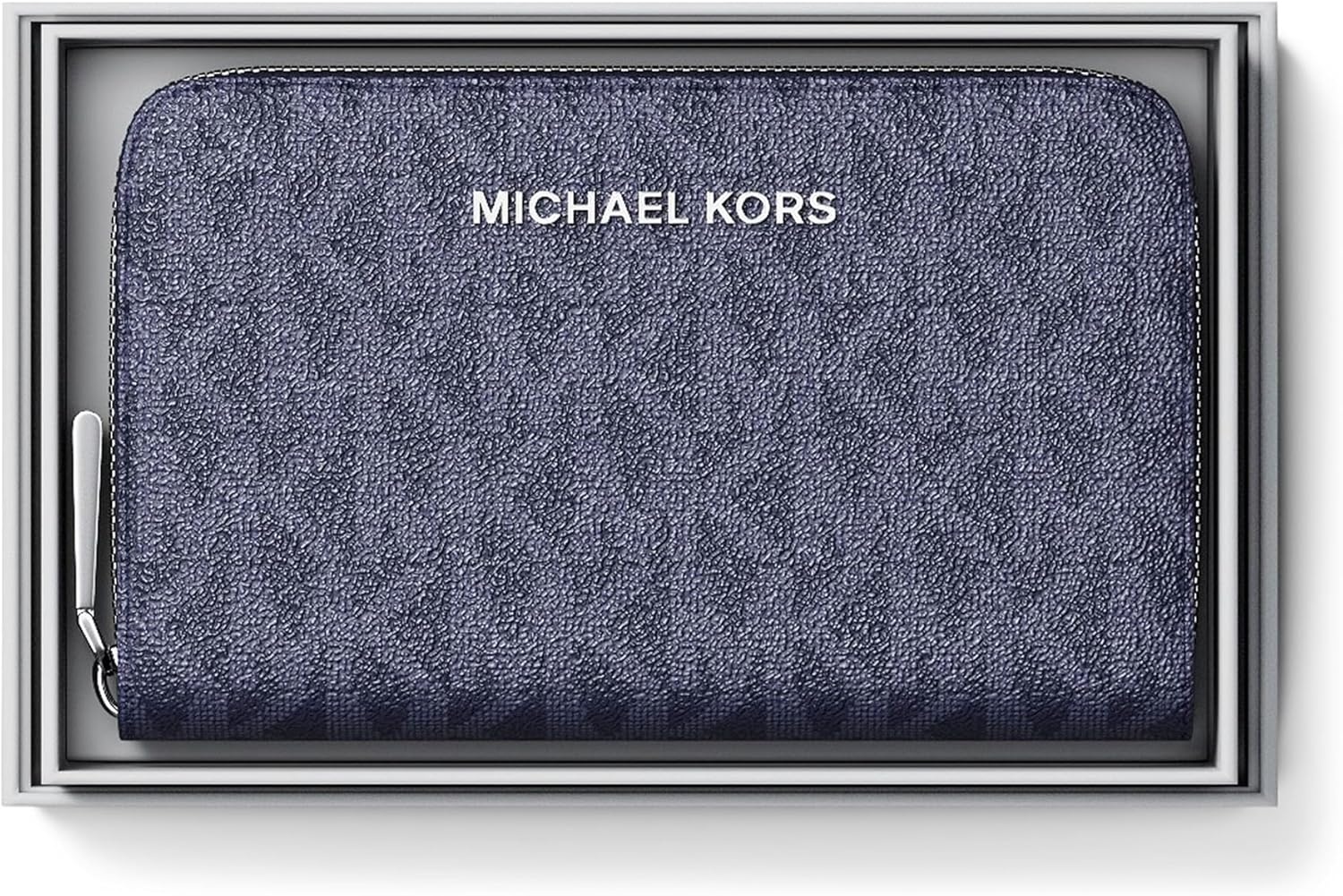 image:imageMichael Kors Jet Set Small Zip Around Card CaseDress Blues
