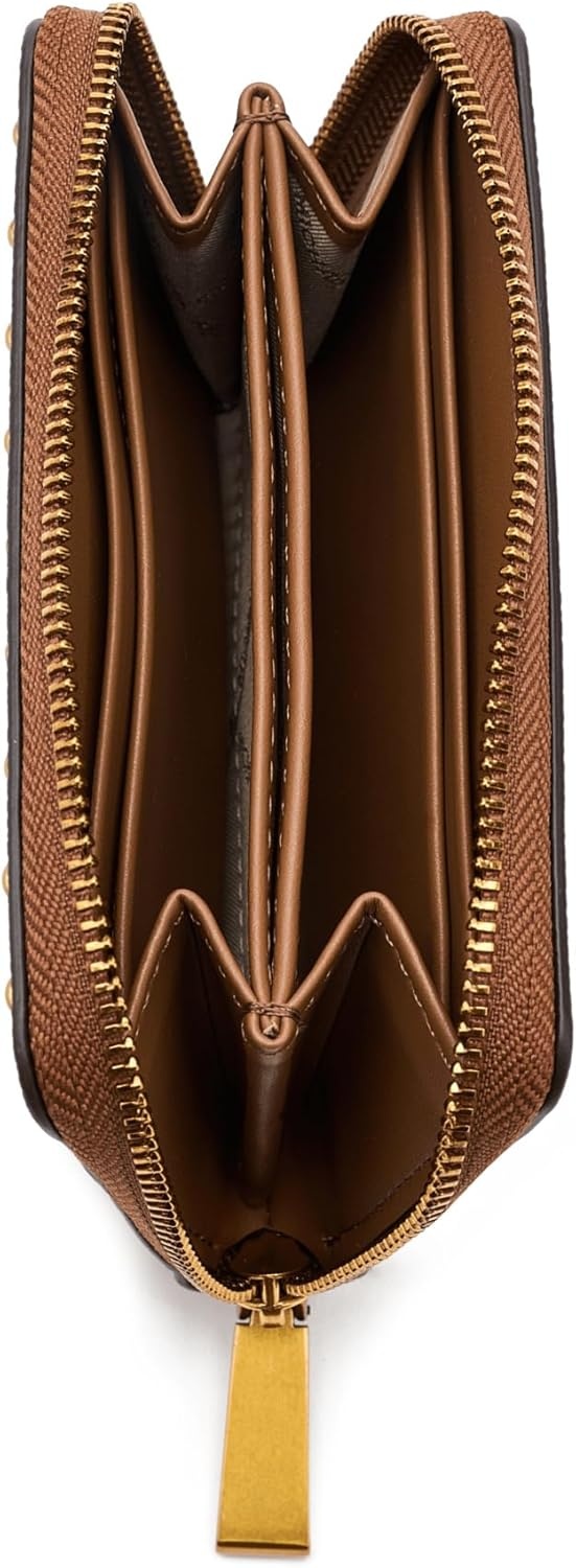 image:imageMichael Kors Jet Set Small Zip Around Card CaseGoldTone HardwareLeatherLuggage