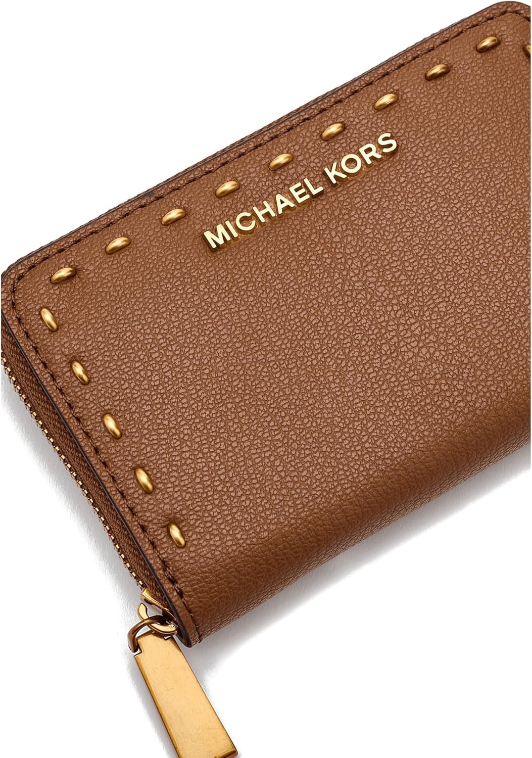 image:imageMichael Kors Jet Set Small Zip Around Card CaseGoldTone HardwareLeatherLuggage