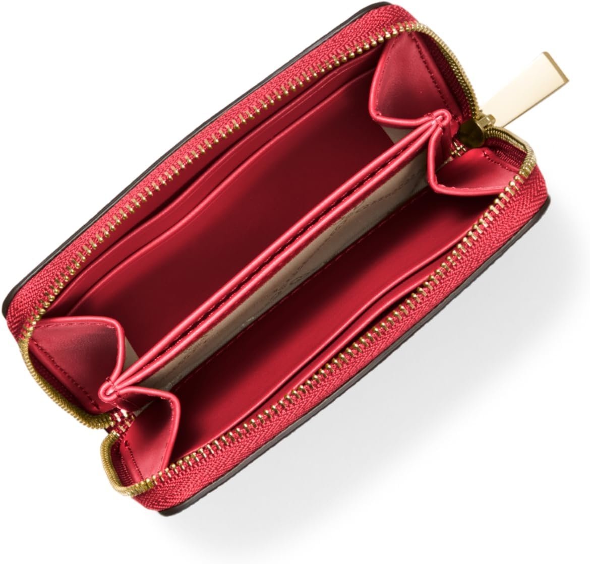 image:imageMichael Kors Jet Set Small Zip Around Card CaseGoldtone HardwareCrimson