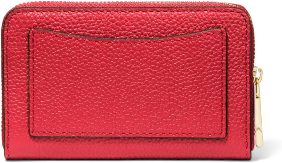 image:imageMichael Kors Jet Set Small Zip Around Card CaseGoldtone HardwareCrimson