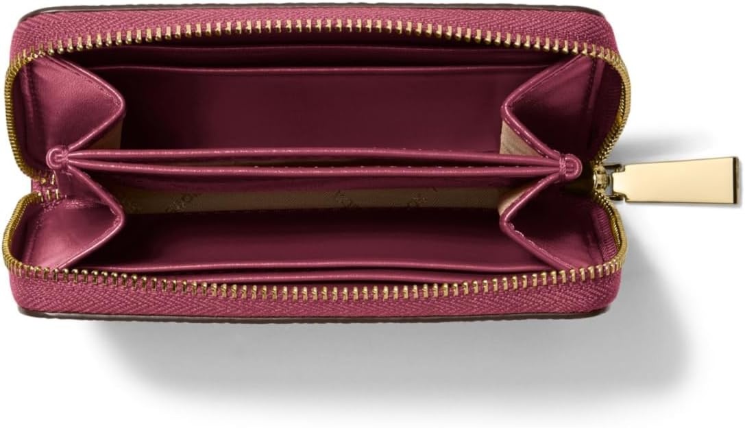 image:imageMichael Kors Jet Set Small Zip Around Card CaseGoldtone HardwareMulberry