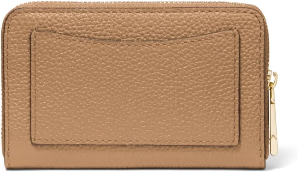 image:imageMichael Kors Jet Set Small Zip Around Card CaseGoldtone HardwarePebble LeatherHusk