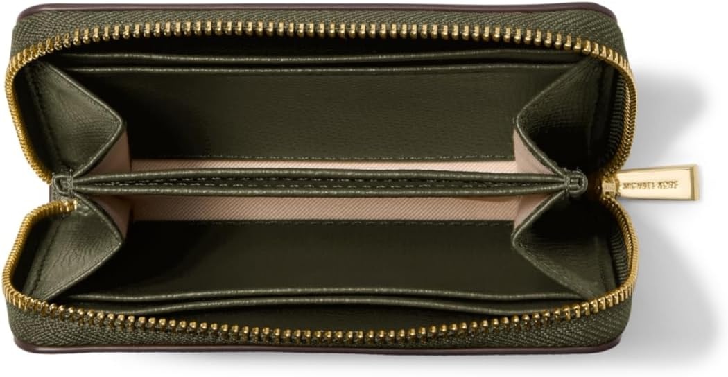image:imageMichael Kors Jet Set Small Zip Around Card CaseGoldtone HardwareSahara LeatherIvy