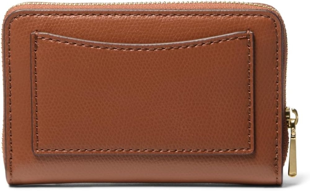 image:imageMichael Kors Jet Set Small Zip Around Card CaseGoldtone HardwareSahara LeatherLuggage