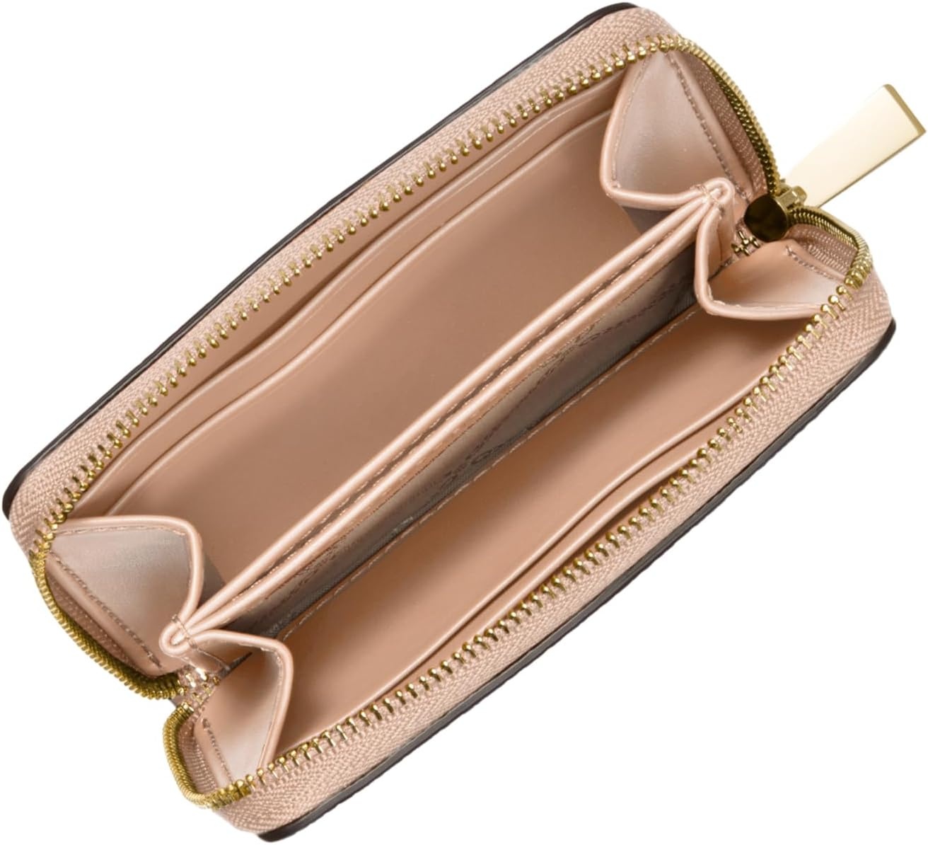 image:imageMichael Kors Jet Set Small Zip Around Card CaseGoldtone HardwareSoft Pink