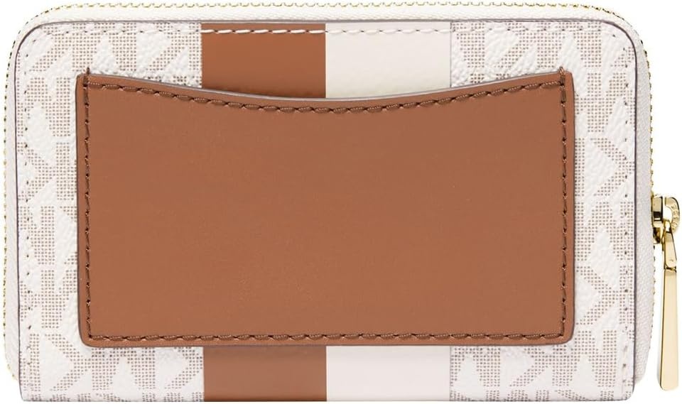 image:imageMichael Kors Jet Set Small Zip Around Card CaseGoldtone HardwareVanillaLuggage