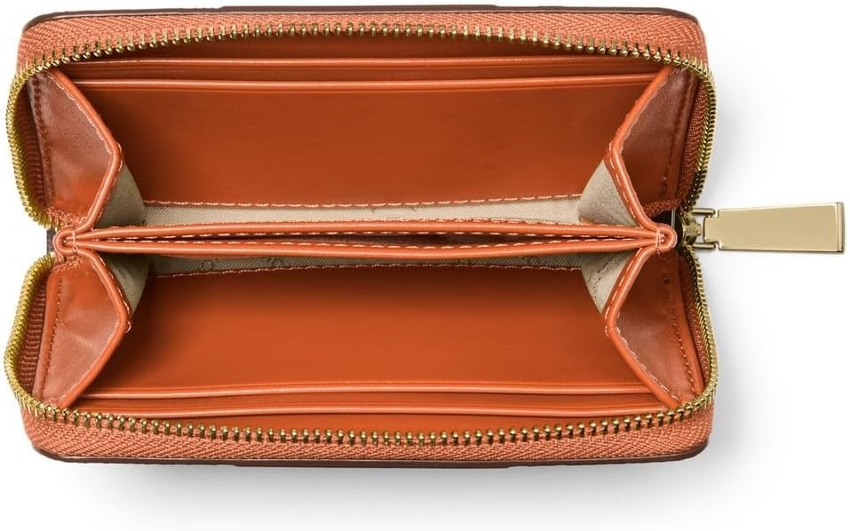 image:imageMichael Kors Jet Set Small Zip Around Card CaseOrange Punch 1