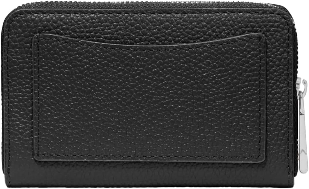 image:imageMichael Kors Jet Set Small Zip Around Card CaseSilverTone HardwareMercer Pebble LeatherBlack