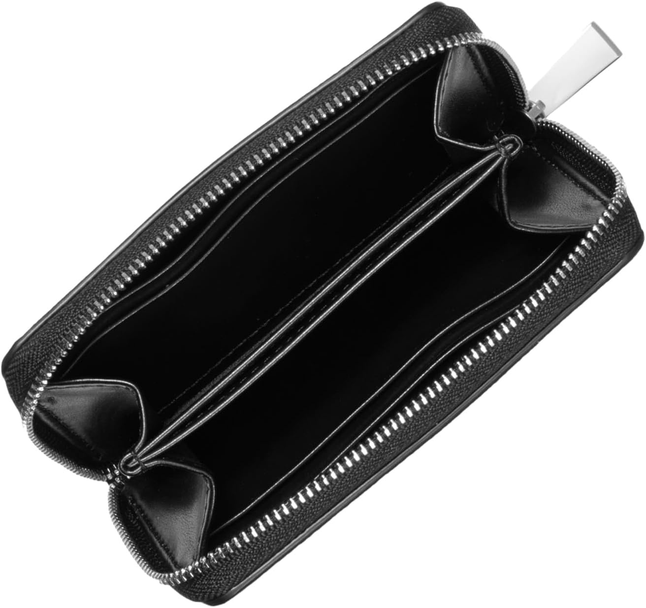 image:imageMichael Kors Jet Set Small Zip Around Card CaseSilverTone HardwareSignature Coated TwillBlack
