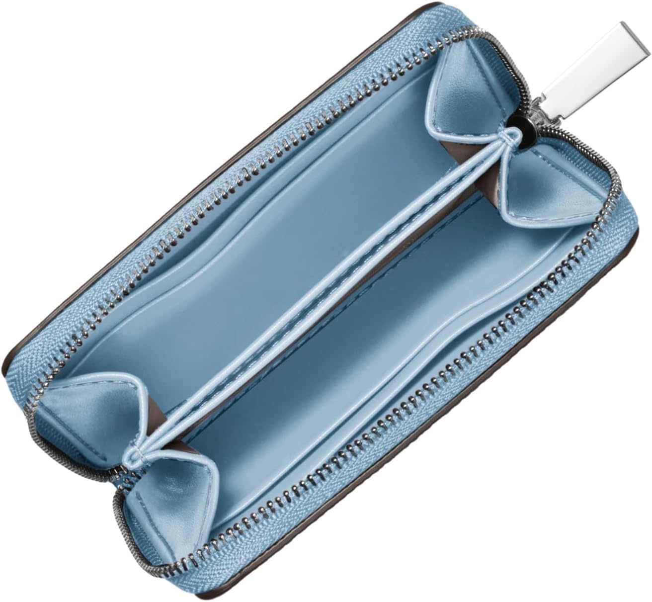 image:imageMichael Kors Jet Set Small Zip Around Card CaseSilvertone HardwareChambray