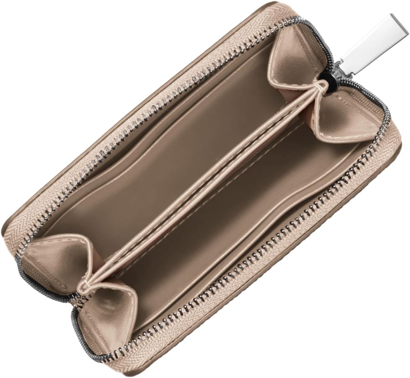 image:imageMichael Kors Jet Set Small Zip Around Card CaseSilvertone HardwareLight Sand