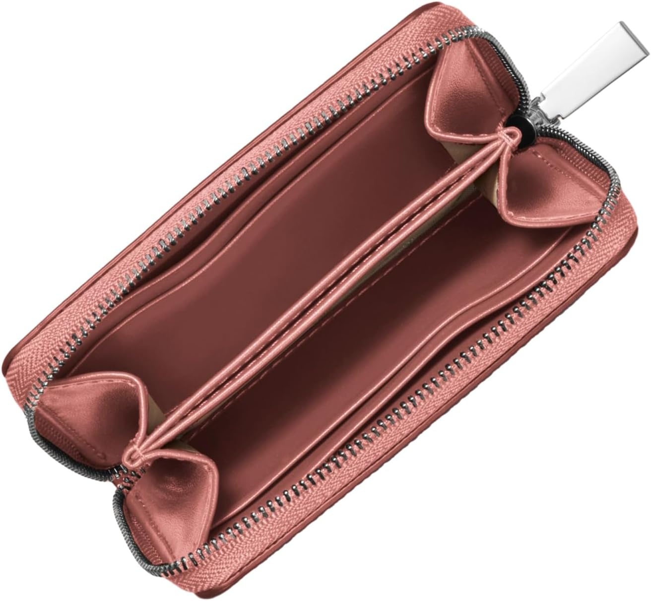 image:imageMichael Kors Jet Set Small Zip Around Card CaseSilvertone HardwareRose