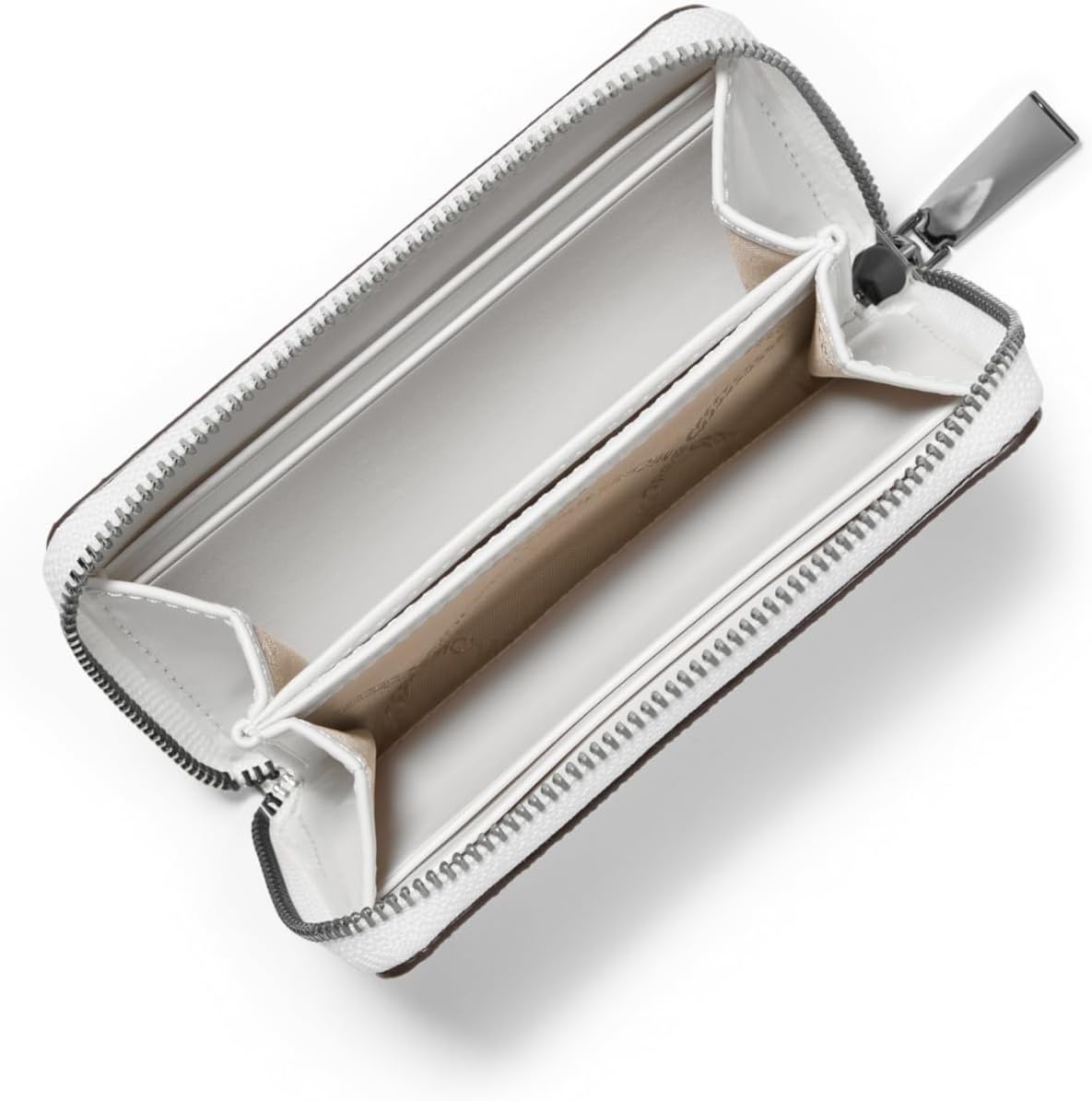 image:imageMichael Kors Jet Set Small Zip Around Card CaseSilvertone HardwareSignature Coated TwillOptic WhiteAllum