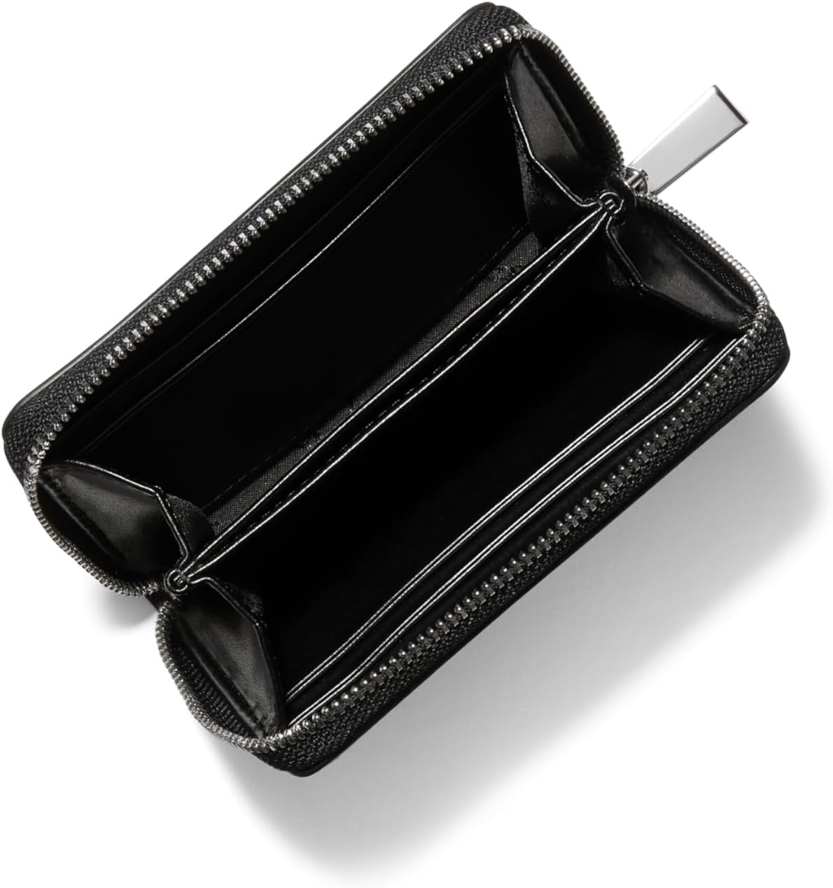 image:imageMichael Kors Jet Set Small Zip Around Card CaseSilvertone HardwareTonal Signature Coated TwillBlack