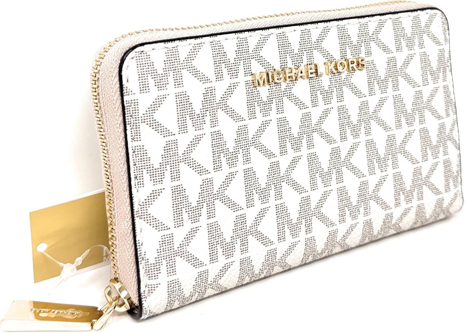 image:imageMichael Kors Jet Set Small Zip Around Card CaseVanillaSoft Pink