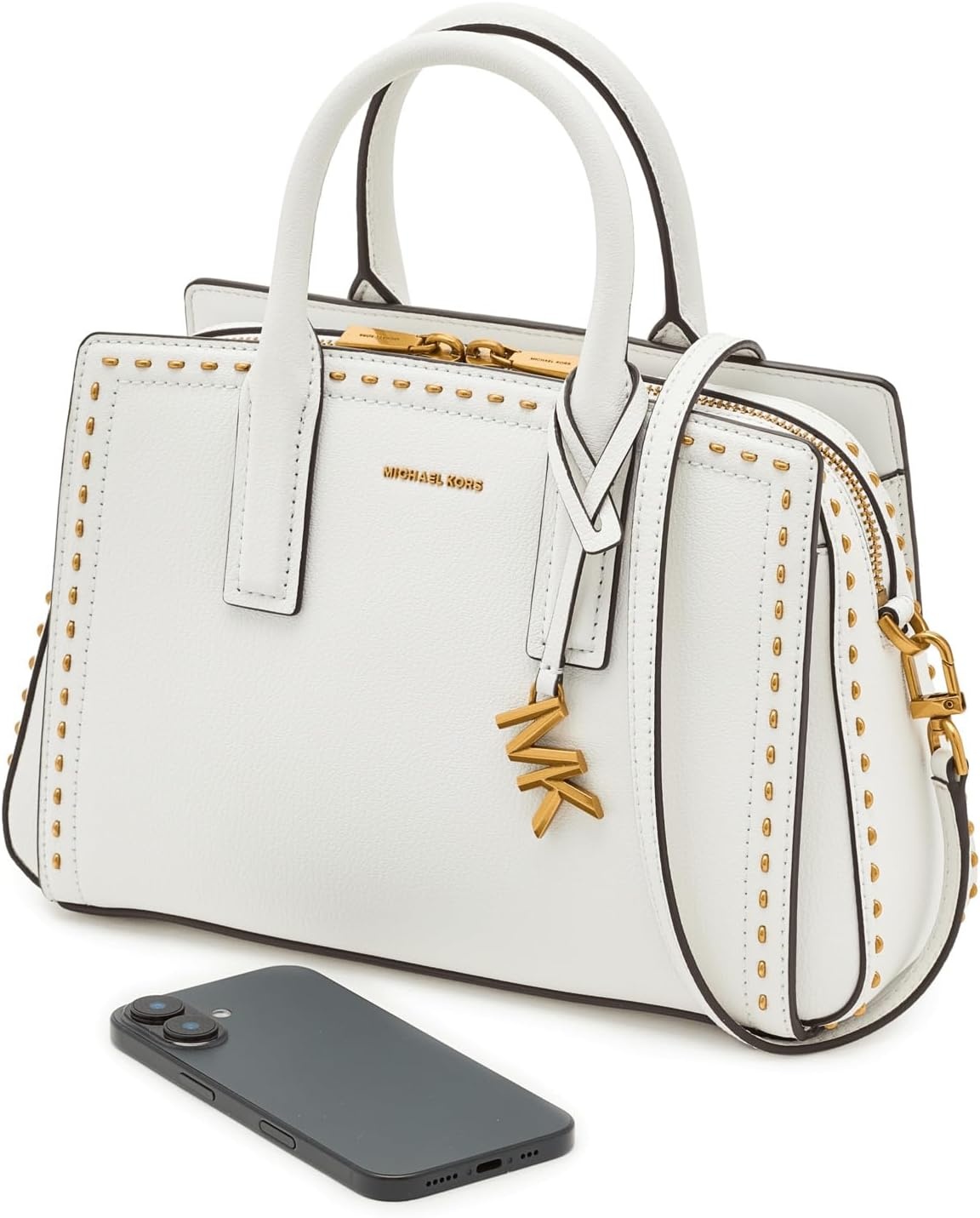 image:imageMichael Kors Womens Laila Small SatchelOptic White 2