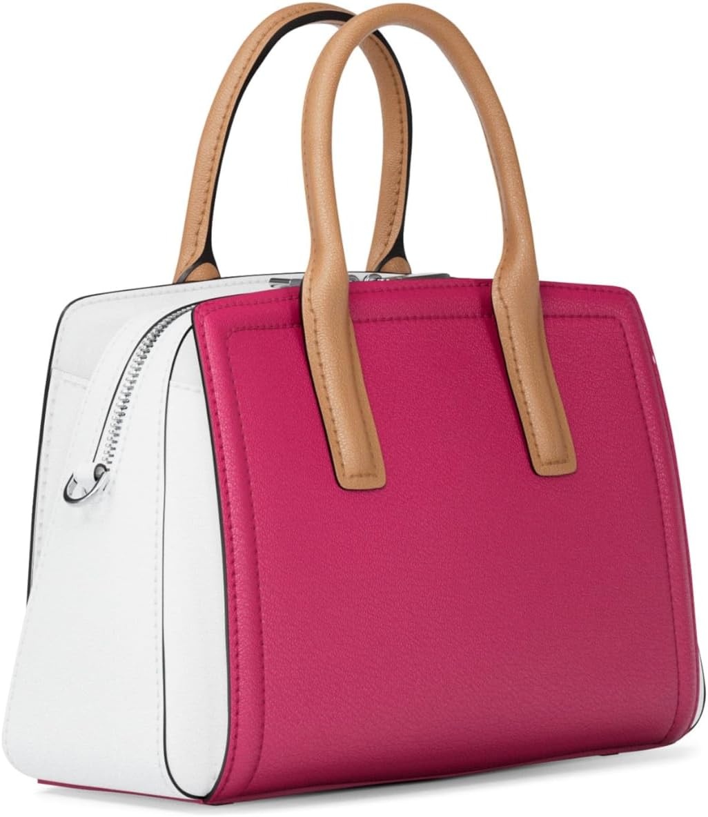image:imageMichael Kors Womens Laila Small SatchelSilvertone HardwareLeatherRaspberry Multi