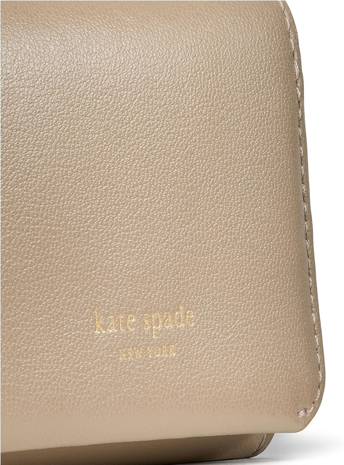 image:imagekate spade new york Halo Glazed Leather Card Case Trifold WalletTaupe