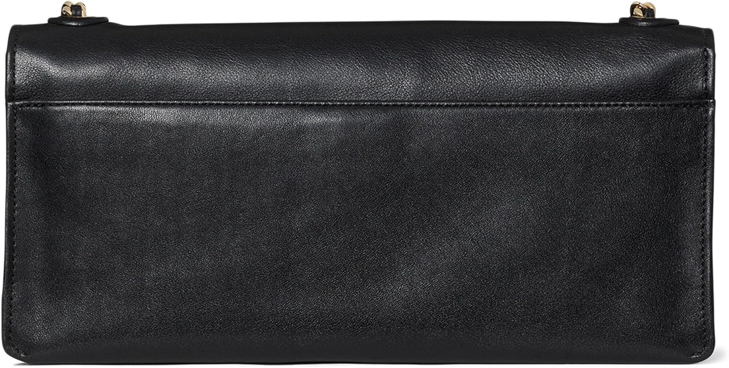 image:imagekate spade new york womens Deco Fine Grain Leather Soft ShoulderBlackGold