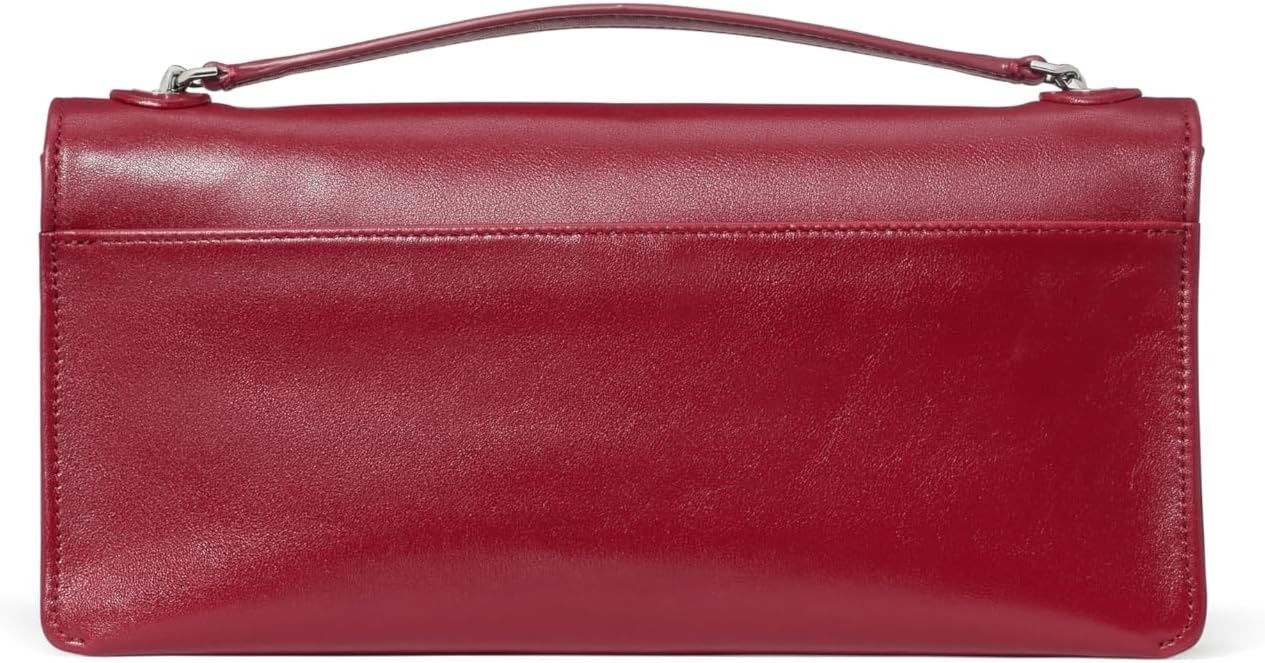image:imagekate spade new york womens Deco Fine Grain Leather Soft ShoulderRed Jam