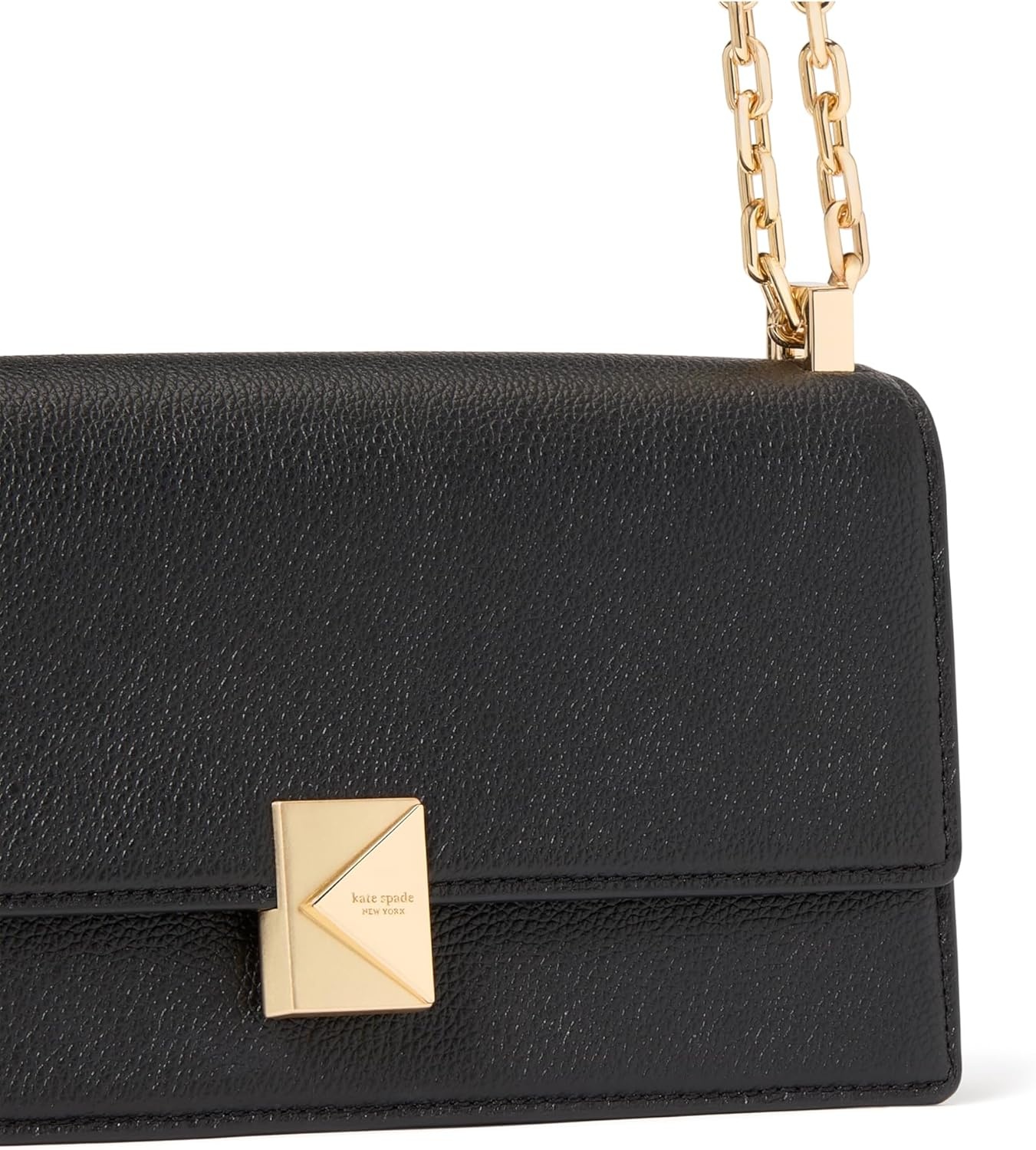 image:imagekate spade new york womens Deco Mini Leather Flap Chain CrossbodyBlack