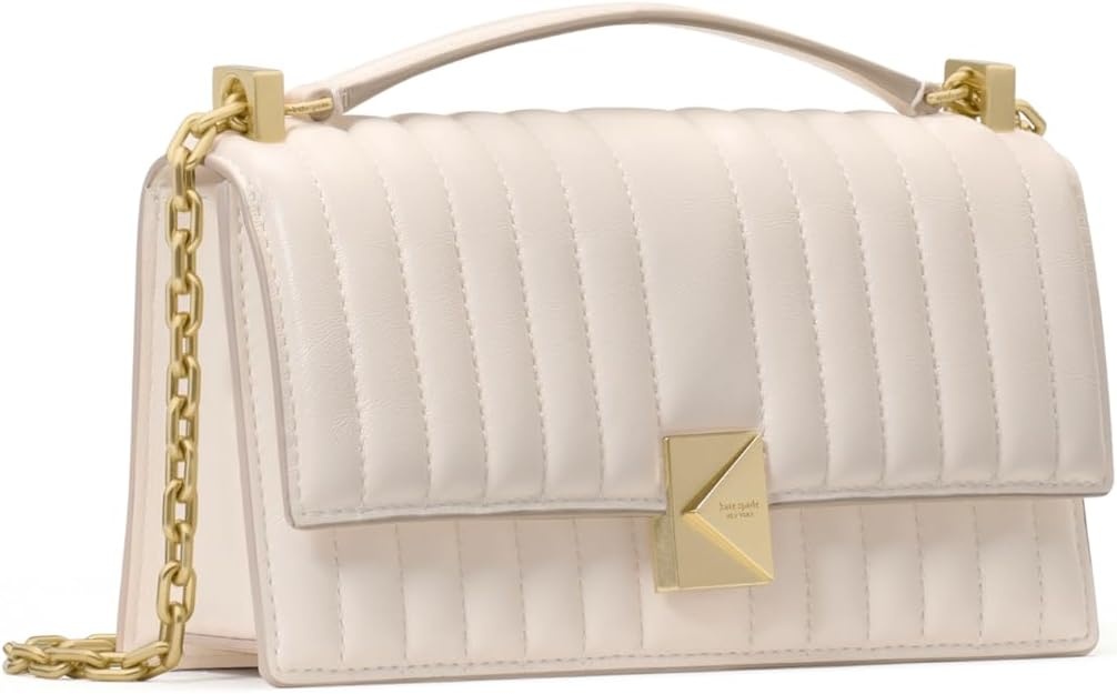 image:imagekate spade new york womens Deco Mini Leather Flap Chain CrossbodyCashew Milk