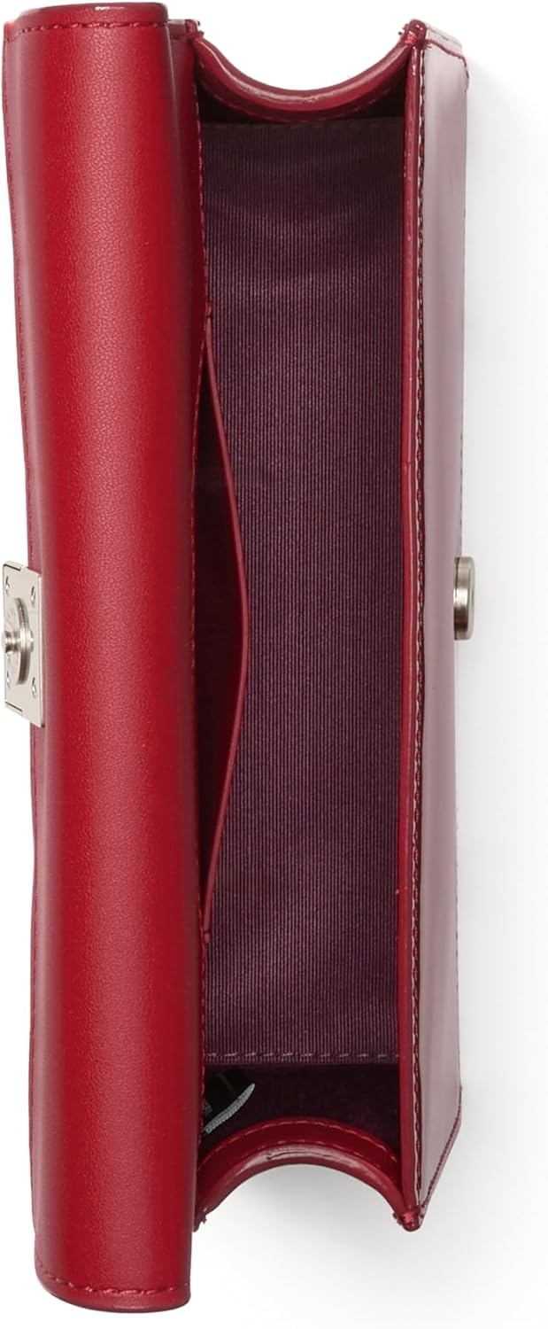 image:imagekate spade new york womens Deco Mini Leather Flap Chain CrossbodyDark Scarlet