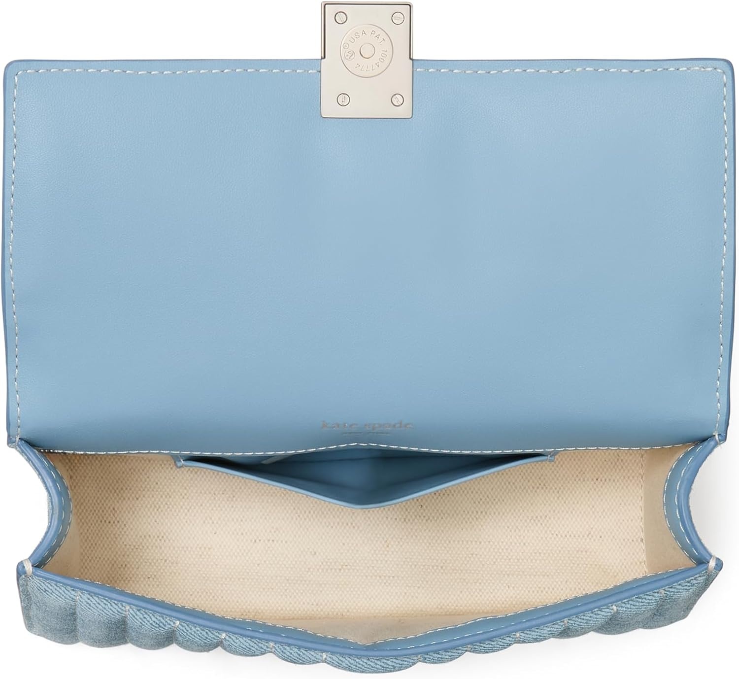 image:imagekate spade new york womens Deco Mini Leather Flap Chain CrossbodyDenim Blue Multi