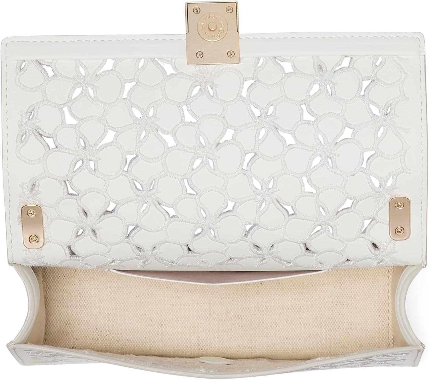image:imagekate spade new york womens Deco Mini Leather Flap Chain CrossbodyEyelet True White