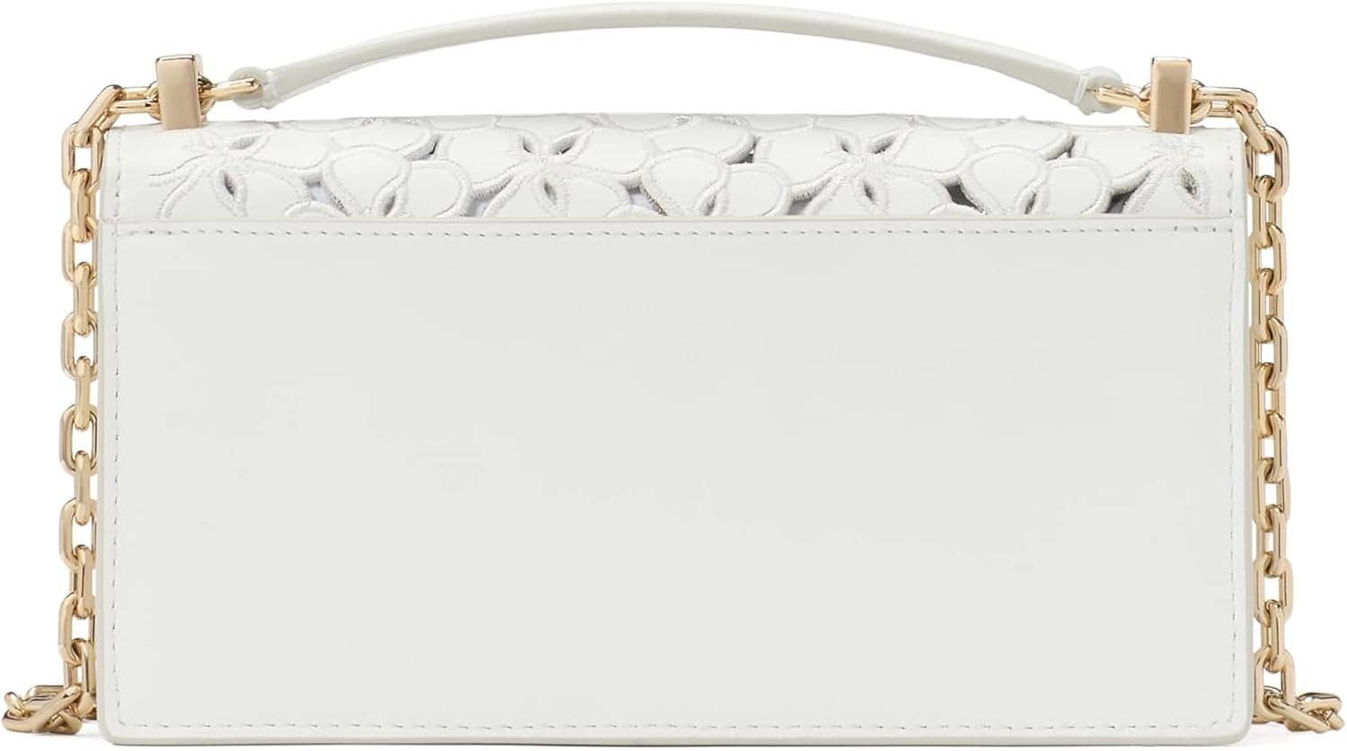 image:imagekate spade new york womens Deco Mini Leather Flap Chain CrossbodyEyelet True White