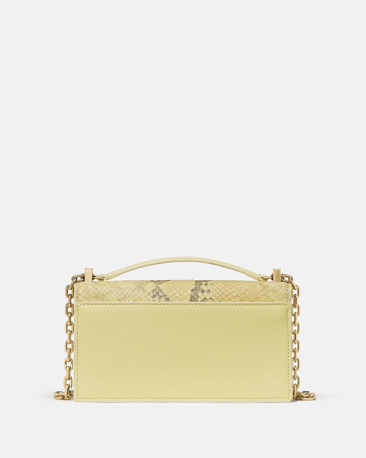 image:imagekate spade new york womens Deco Mini Leather Flap Chain CrossbodySnake Embossed Pale Citron