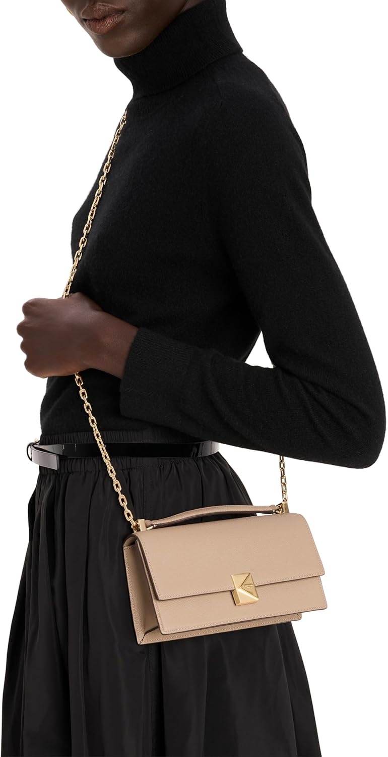 image:imagekate spade new york womens Deco Mini Leather Flap Chain CrossbodyTimeless Taupe