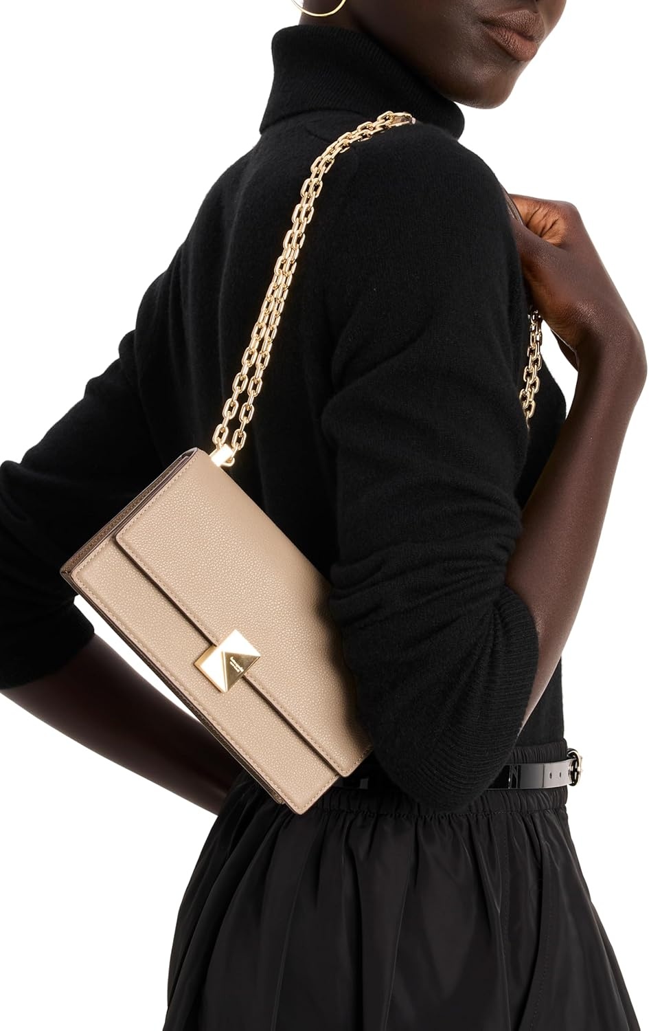 image:imagekate spade new york womens Deco Mini Leather Flap Chain CrossbodyTimeless Taupe