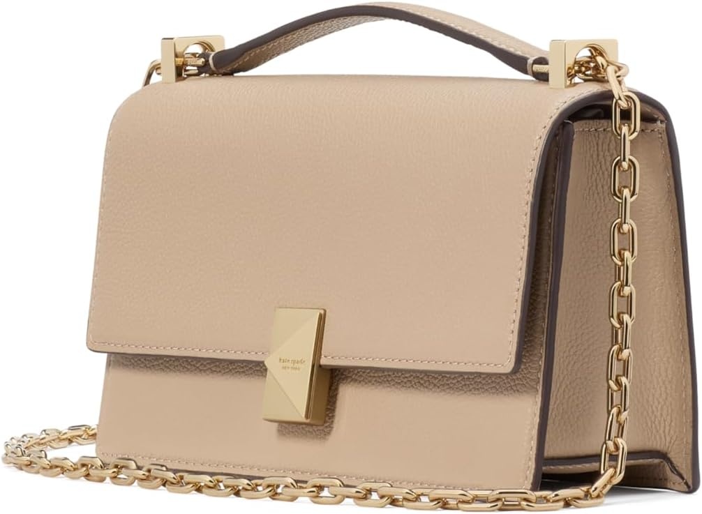 image:imagekate spade new york womens Deco Mini Leather Flap Chain CrossbodyTimeless Taupe