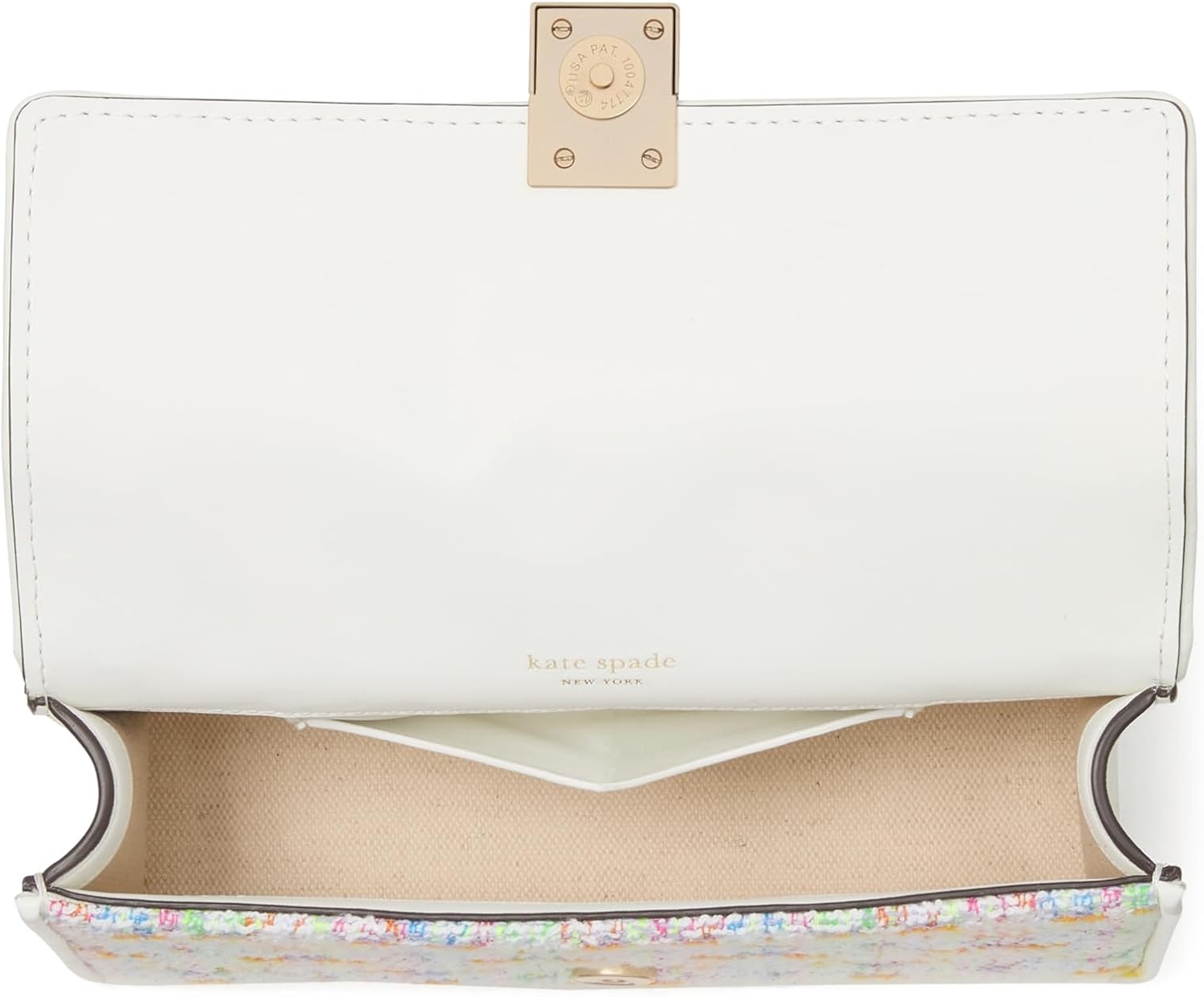image:imagekate spade new york womens Deco Mini Leather Flap Chain CrossbodyTweed Multi