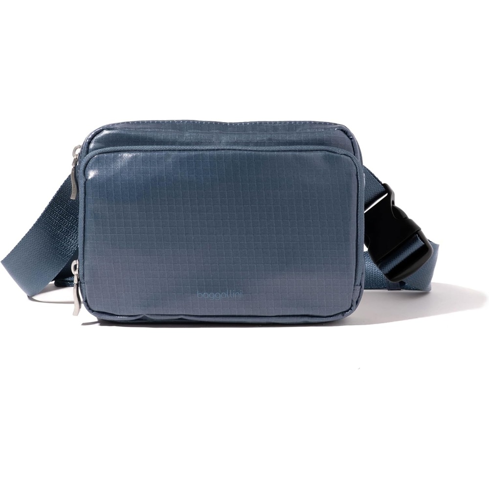image:imageBaggallini Modern Belt Bag 5x8 Travel Fanny Pack Sling Bag Waistpack wRFID Card Holder Waterresistant Crossbody BagMist Gloss Ripstop