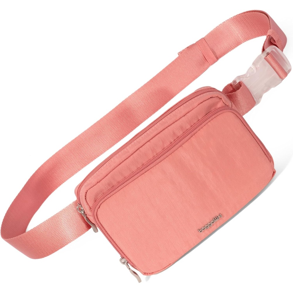image:imageBaggallini Modern Belt Bag 5x8 Travel Fanny Pack Sling Bag Waistpack wRFID Card Holder Waterresistant Crossbody BagTerracotta
