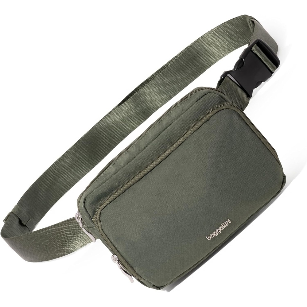 image:imageBaggallini Modern Belt Bag 5x8 Travel Fanny Pack Sling Bag Waistpack wRFID Card Holder Waterresistant Crossbody BagThyme